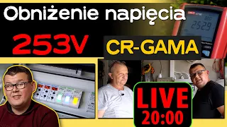 Obniżanie napięcia CR-GAMA czy to działa ?⛔ LIVE 20:00 ⛔ POMPA CIEPŁA i PV