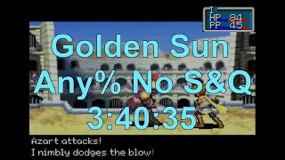 Golden Sun Any% No Save & Quit Speedrun in 3:40:35