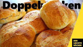 Doppelwecken mit 23 Stunden Teigruhe | Doppelte DDR Brötchen