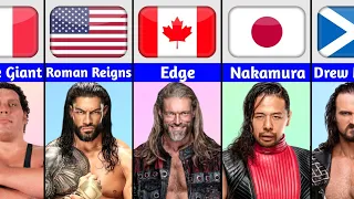 WWE Wrestlers Nationality | WWE Wrestlers From Different Countries.