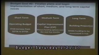 School Committee Budget Meeting 1/21/17