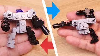 LEGO brick transformers mech MOC tutorial - Gunman 38 (similar to Megatron)