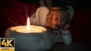 Christmas candle Virtual fireplace. 4K UHD /60 FPS/ Камин в вашем доме успокаивающий, виртуальный.