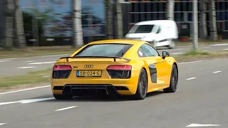 Audi R8 V10 with Quicksilver Exhaust - Revs, Launch Control and Loud Acceleration Sounds!