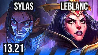 SYLAS vs LEBLANC (MID) | Rank 6, Rank 5 Sylas, 70% winrate, Comeback | KR Challenger | 13.21