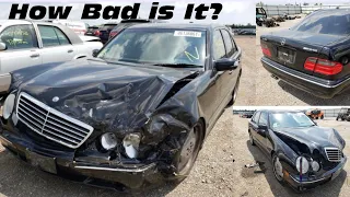 Repairing a Wrecked E55 AMG W210 Ep:1 The Damage.
