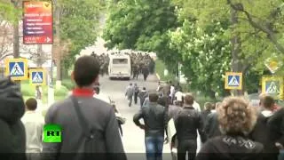 Russia Today auf deutsch... 09.05.14 Schieserei im Zentrum von Mariupol