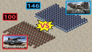 Patriot Missiles vs Apocalypse - Same Cost - Red Alert 2