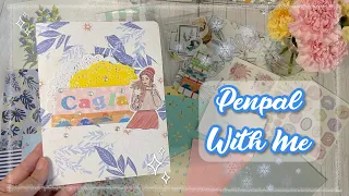 ❄️Real Time Penpal with me ☃️ Winter Theme for Cagla​ | ASMR with soft music | No Talking