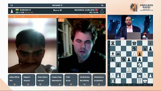 Magnus Carlsen vs Gukesh D | Round 9 | Aimchess Rapid