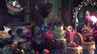 WHIMSICAL GOTHIC TEA PARTY AMBIENCE★ENCHANTED FOREST, SPRING NATURE, DARK FANTASY, FAIRYCORE💜🦋🌸🍓🥀🧁🕷