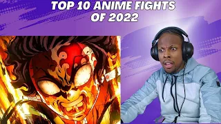 Top 10 Anime Fights of 2022 || Reaction