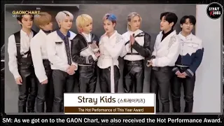 [ENG SUB] 210113 Stray Kids 10th Gaon Chart Award 2020 'The Hot Performance of This Year' Speech