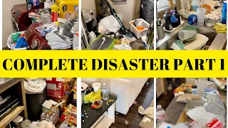 *NEW*|WHOLE HOUSE| COMPLETE DISASTER |PART 1| EXTREMELY FILTHY HOUSE/ DECLUTTER & ORGANIZE