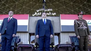 الاستعراض العسكري الكامل بحضور القائد العام للقوات المسلحة في الذكرى الـ103 لتأسيس الجيش العراقي