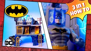 BATCAVE 3-IN-1 PLAYSET Step by Step Instructions - How To easily assemble your Playset at Home!