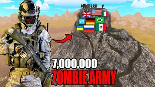 Every EARTH Army Mountain Fortress VS 7 Million ZOMBIE ARMY! - UEBS 2: Modern Mod