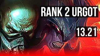 URGOT vs AATROX (TOP) | Rank 2 Urgot, 11/1/5, 2.1M mastery, 1000+ games | KR Challenger | 13.21