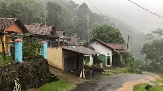 Heavy Rain and Thunderstorms in Small Village Above the Mountains | Fall Asleep To The Sound Of Rain