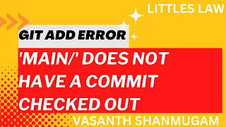 Git add error - error: 'main/' does not have a commit checked out