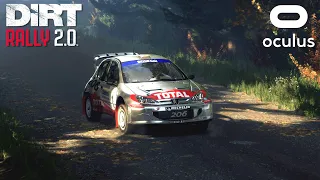 [VR] Peugeot 206 WRC onboard. Rally Finland. Kotajarvii. Dirt Rally 2.0 VR