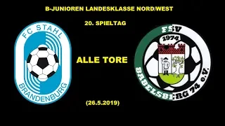 B-Junioren Landesklasse Nord/West FC Stahl Brandenburg vs. FSV Babelsberg 74 (26.5.2019)[Alle Tore]