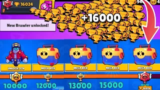 16000 Trophies NONSTOP Without Collecting TROPHY ROAD! Brawl Stars