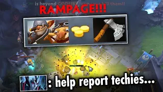 How real man play techies mid!! WTF EPIC Sh*t Rampage in fountain no mercy...