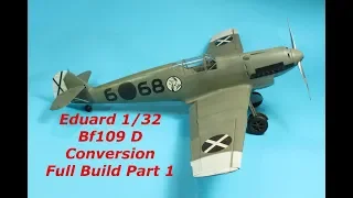 Eduard 1/32 Messerschmitt bf 109 D with Alley Cat Conversion, Full Build Part 1