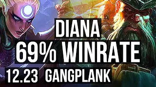 DIANA vs GANGPLANK (MID) | 69% winrate, 7/4/13 | EUW Diamond | 12.23