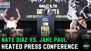 Nate Diaz vs. Jake Paul HEATED Final Press Conference (Full)