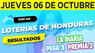 Sorteo 11AM Loto Honduras, La Diaria, Pega 3, Premia 2, Jueves 6 de Octubre del 2022 | Ganador 😱🤑💰💵