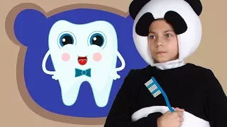 ЗУБКИ - Три Медведя  - Веселая песенка про зубную щетку и зубки для детей малышей