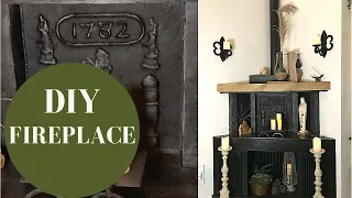 DIY FAUX FIREPLACE USING WHAT YOU HAVE ON HAND - BUDGET FRIENDLY - BRINGS AMBIANCE INTO YOUR PLACE