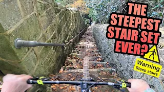 RIDING THE STEEPEST STAIR SET EVER! - URBAN MTB FREERIDE
