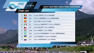 Men K2 U23 500m Final A / 2023 ICF Canoe-Kayak Sprint Junior & U23 World Championships Auronzo Italy