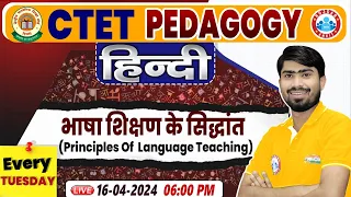 CTET July 2024 | CTET Hindi Pedagogy Class, भाषा शिक्षण के सिद्धांत, Hindi Pedagogy By Mamtesh Sir