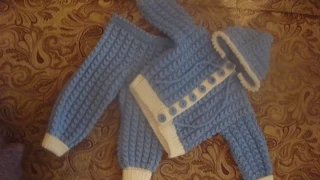 Костюмчик для малыша спицами. Часть 1.  suit for baby knitting