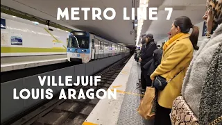 [RATP] Métro De Paris Ligne 7 | VilleJuif Louis Aregon Metro Station | Île de France Mobilités