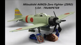 Montagem Mitsubishi A6M2b Zero Fighter ( ZERO ) - 1/24 - TRUMPETER