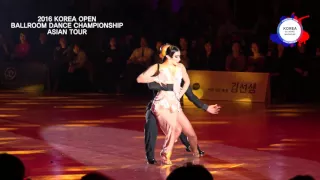 2016 KOREA OPEN BALLROOM DANCE CHAMPIONSHIP ASIAN TOUR Evgenii Smagin & Polina Kazachenko(Russia)