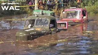 Off Road Truck Race in Mud and Super Swim Underwater - Car Off Road | Wacar