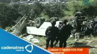 Suman 17 muertos por el accidente de autobús en Naucalpan; realizan funerales de víctimas