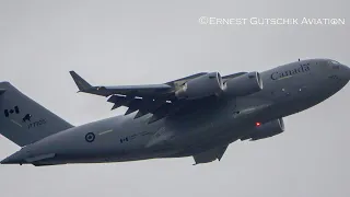 Royal Canadian Air Force C-130 Hercules + C17 Globemaster Pattern Work | Toronto Pearson Int'l