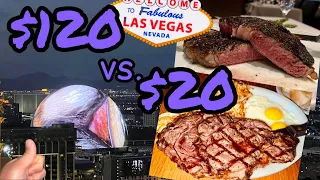Best Las Vegas Cheap Eats | Jackson’s Bar Grill v. Old Homestead Caesars Steakhouse | Vegas Vlog