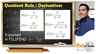 Quotient Rule | Derivatives || Differential Calculus in Filipino