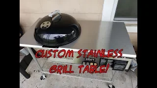 SDSBBQ - Custom Weber Grill Table from a Stainless Steel Prep Table