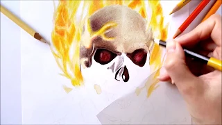 Speed Drawing: GHOST RIDER - Nicolas Cage | Jasmina Susak