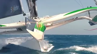 Typical extreme day for a skipper of a maxi trimaran😱🤷