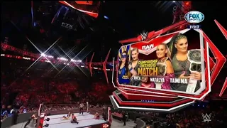 Nikki A.S.H & Rhea Ripley Vs Natalya & Tamina - WWE Raw 06/09/2021 (En Español)